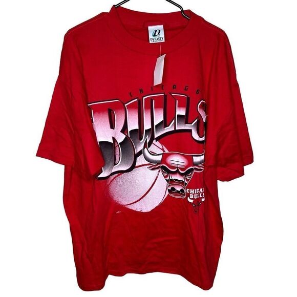 VTG NWT 90’s Chicago Bulls NBA Shirt Single Stitch USA Made - Picture 1 of 6